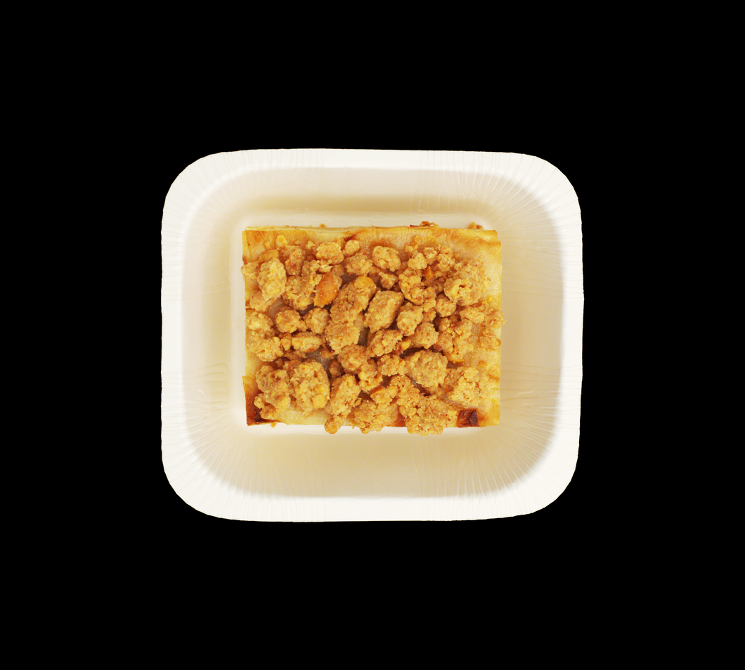 MILLEFOGLIE DI SEDANO RAPA E CRUMBLE DI NOCCIOLE